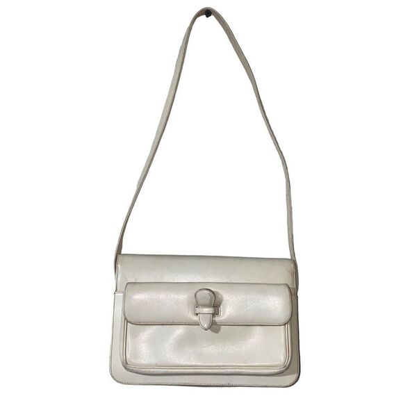 Vintage Judith Leiber Hand Bag- hard to find Cream Accordion Style Small. - Picture 1 of 13